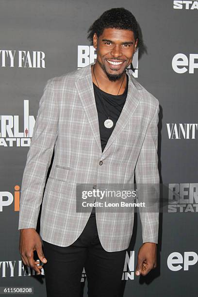 Football player Ramses Barden attends Premiere Of EPIX's "Berlin Station" at Milk Studios on September 29, 2016 in Hollywood, California.