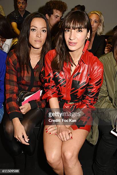 Mai Lan and Piu Piu attend the Barbara Bui show as part of the Paris Fashion Week Womenswear Spring/Summer 2017 on September 29, 2016 in Paris,...