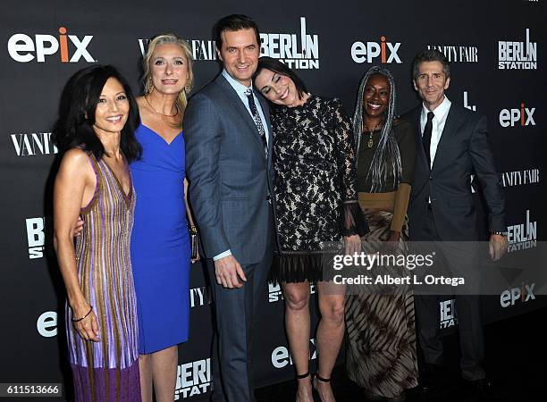 Cast of "Berlin Station" Actors Tamlyn Tomita, Caroline Goodall, Richard Armitage, Michelle Forbes, April Grace and Leland Orser arrives for the...