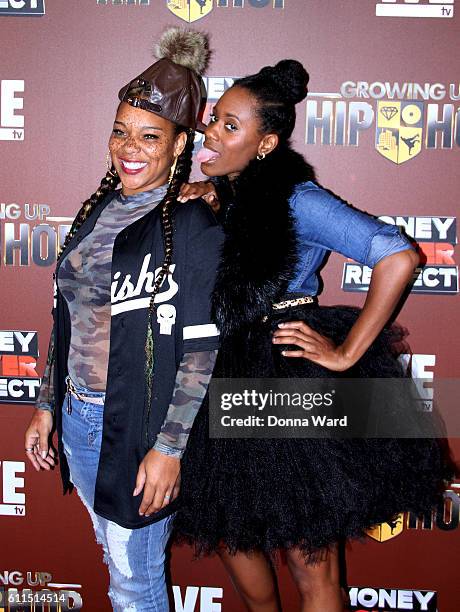 Briana Latrise and Aria Dixon attend the "Growing Up Hip Hop" Season 2 Premiere at The Paley Center for Media on September 29, 2016 in New York City.