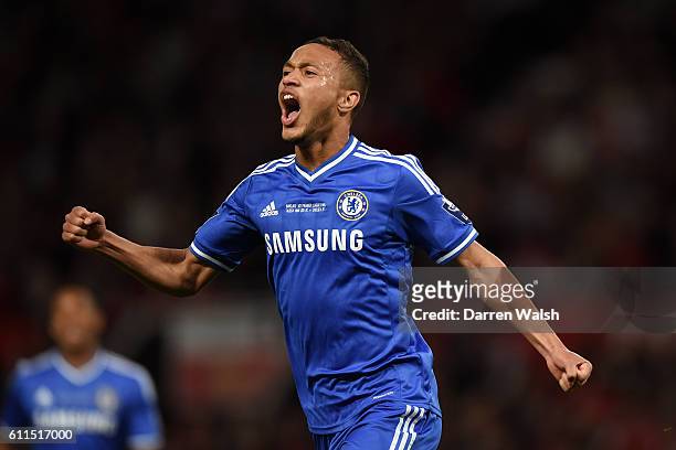 Chelsea's Lewis Baker celebrates scoring his team's second goal