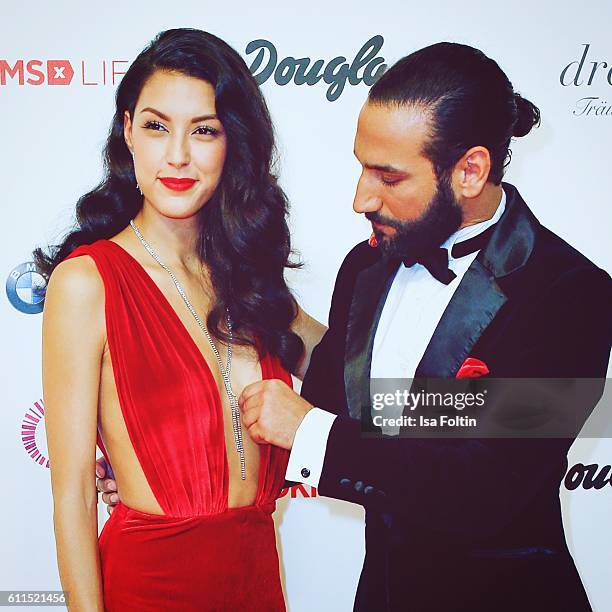 Model Rebecca Mir and her husband, dancer Massimo Sinato attend the Dreamball 2016 at Ritz Carlton on September 29, 2016 in Berlin, Germany.
