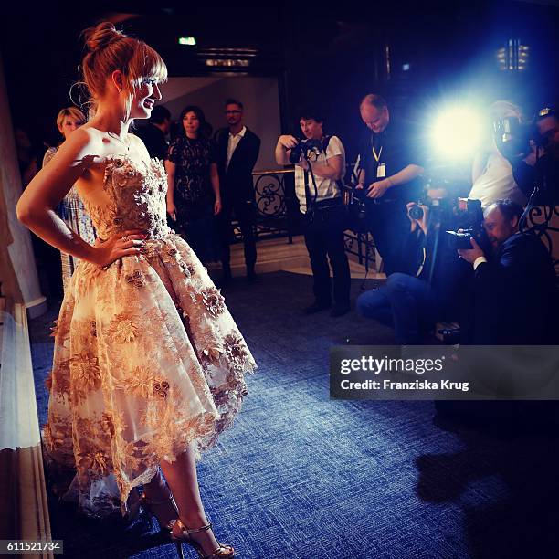 German actress Susan Sideropoulos attends the Dreamball 2016 at Ritz Carlton on September 29, 2016 in Berlin, Germany.