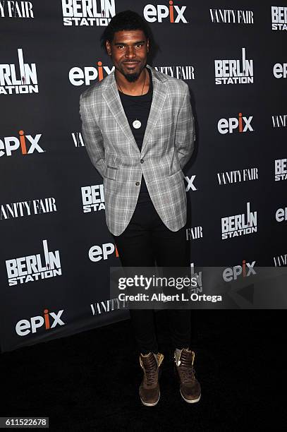 Player Ramses Barden arrives for the Premiere Of EPIX's "Berlin Station" held at Milk Studios on September 29, 2016 in Hollywood, California.