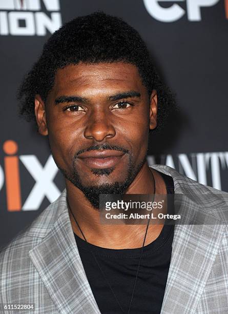 Player Ramses Barden arrives for the Premiere Of EPIX's "Berlin Station" held at Milk Studios on September 29, 2016 in Hollywood, California.