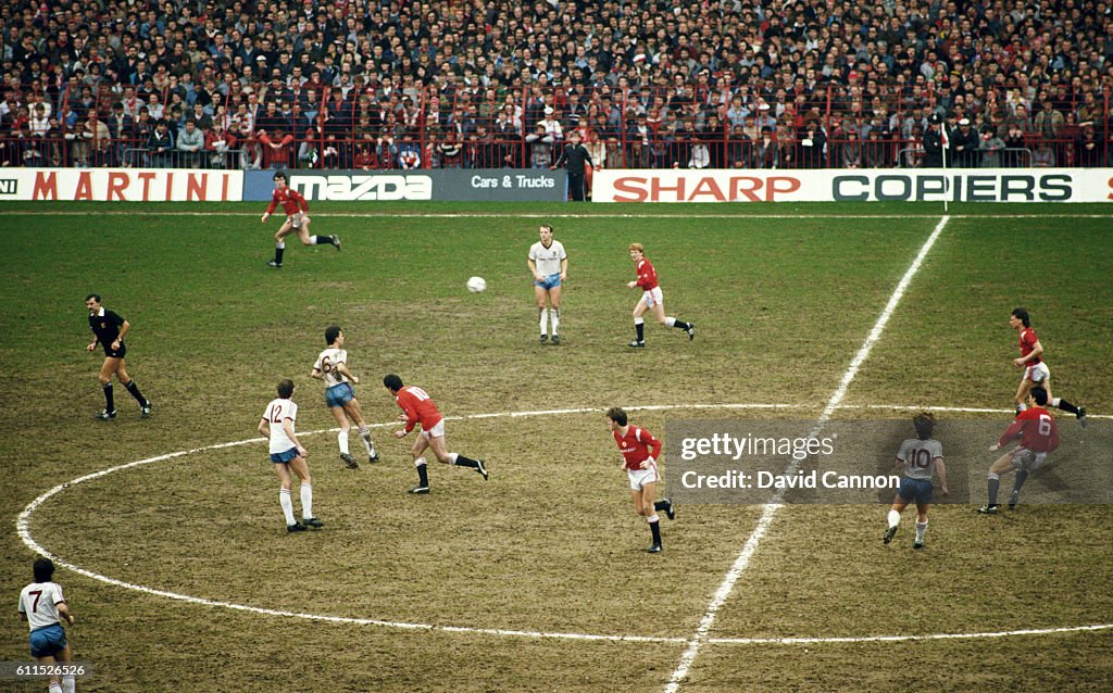 Manchester United v West Ham United FA Cup 6th Round 1985
