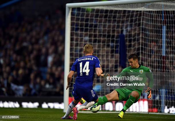 Chelsea's Andre Schurrle scores his side's second goal