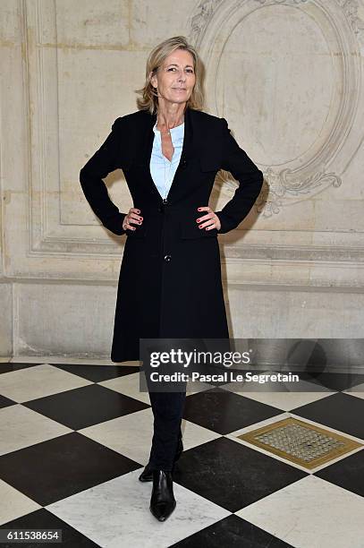 Claire Chazal attends the Christian Dior show of the Paris Fashion Week Womenswear Spring/Summer 2017 on September 30, 2016 in Paris, France.