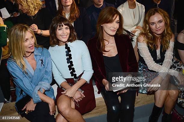 Kate Moss, Gemma Arterton, Carla Burni and Diane Kruger attend the Christian Dior show as part of the Paris Fashion Week Womenswear Spring/Summer...