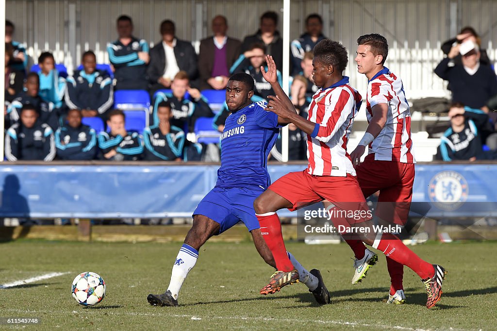 Soccer - UEFA Youth League - Quarter Final - Chelsea U19 v Atletico Madrid U19 - Cobham Training Ground