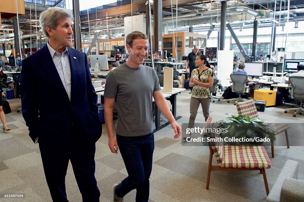 John Kerry And Mark Zuckerberg