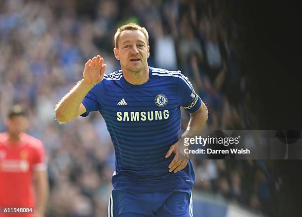 Chelsea's John Terry celebrates scoring his team's opening goal