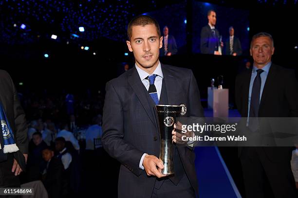 Chelsea's Eden Hazard with the Player's Player of the Year award