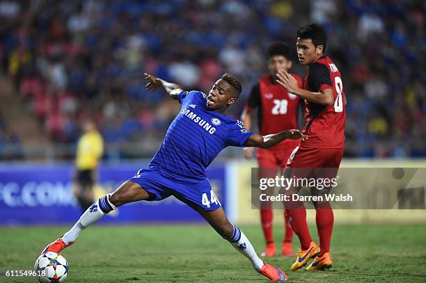 Thailand All Stars' Puttinan Wannasri and Chelsea's Charly Musonda