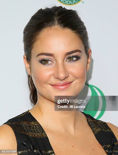 Actress Shailene Woodley attends the Global Green 20th Anniversary Environmental Awards on September 29, 2016 in Los Angeles, California.