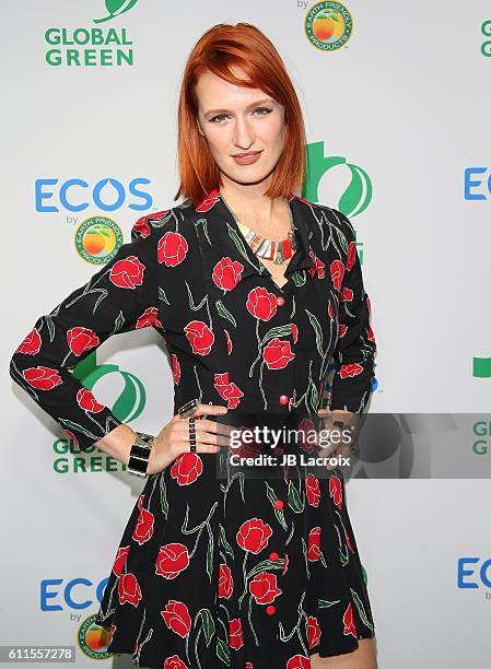 Breeda Wool attends the Global Green 20th Anniversary Environmental Awards on September 29, 2016 in Los Angeles, California.
