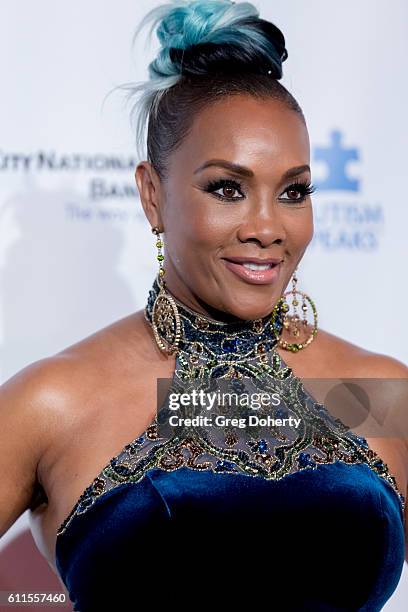 Celebrity Model Vivica A. Fox arrives for the Metropolitan Fashion Week 2016 - La Vie En Bleu, a Signature Event Benefiting Autism Speaks at Warner...