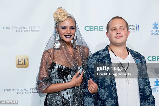 America's Next Top Model Finalist Ava Capra arrives for the Metropolitan Fashion Week 2016 - La Vie En Bleu, a Signature Event Benefiting Autism...