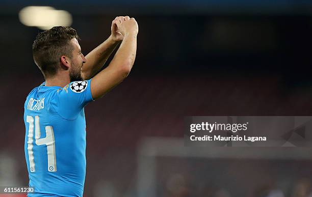 Dries Mertens of Napoli during the UEFA Champions League match between SSC Napoli and Benfica at Stadio San Paolo on September 28, 2016 in Naples, .