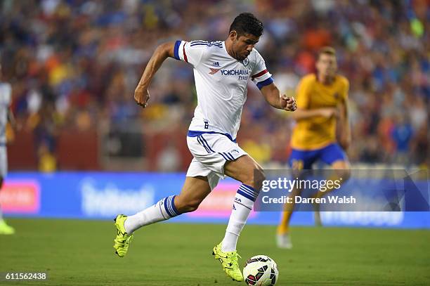 Chelsea's Diego Costa during a Pre Season Friendly match between Barcelona and Chelsea at FedEx Field on 28th July 2015 in Washington, USA.