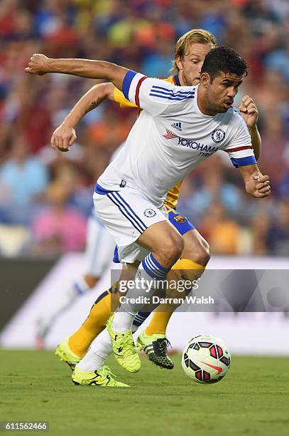 Chelsea's Diego Costa during a Pre Season Friendly match between Barcelona and Chelsea at FedEx Field on 28th July 2015 in Washington, USA.