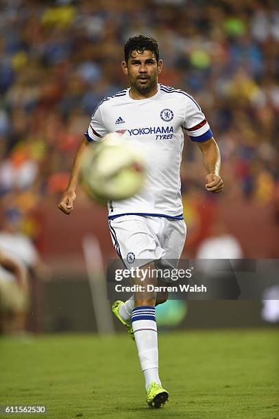 Chelsea's Diego Costa during a Pre Season Friendly match between Barcelona and Chelsea at FedEx Field on 28th July 2015 in Washington, USA.