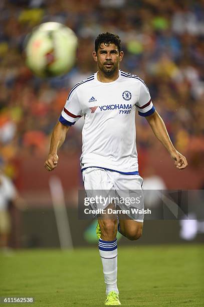 Chelsea's Diego Costa during a Pre Season Friendly match between Barcelona and Chelsea at FedEx Field on 28th July 2015 in Washington, USA.