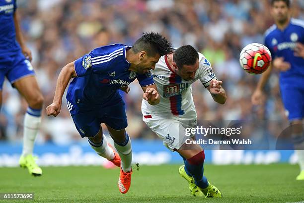 Chelsea's Radamel Falcao scoring his teams first goal of the match.