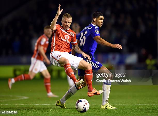 Walsall's Jason Demetriou and Chelsea's Ruben Loftus-Cheek battle for the ball