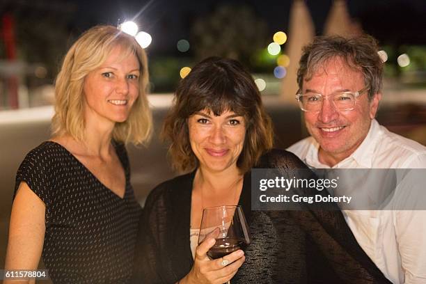 Jennifer Barrons, Liz Guilliams and Richard Louderback attend the Film Independent At LACMA - "Christine" Special Screening After Party at the Ray &...