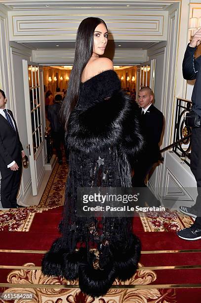 Kim Kardashian West attends Buro 24/7 Fashion Forward Initiative as part of Paris Fashion Week Womenswear Spring/Summer 2016 at Hotel Ritz on...