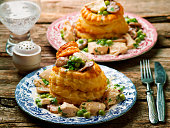 Chicken in a Puff Pastry Shell volauvent.