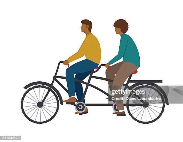 ilustraciones, imágenes clip art, dibujos animados e iconos de stock de dos personas montando una bicicleta en tándem - sports jersey