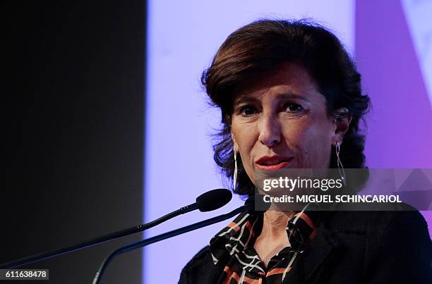 Brazilian president of the National Bank for Economic and Social Development Maria Silvia Bastos Marques speaks during the 8th Exame Forum 2016, in...