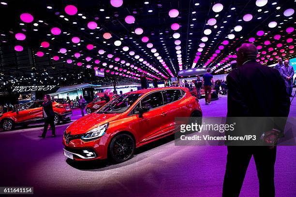 General view on the stand of Renault brand during the press preview of the Paris Motor Show at Paris Expo Porte de Versailles on September 30, 2016...