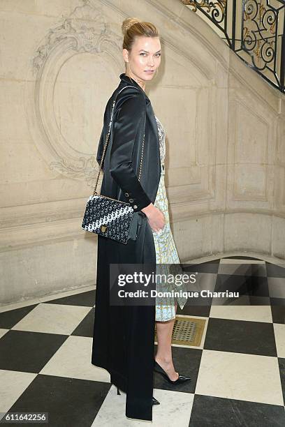 Model Karlie Kloss attends the Christian Dior show as part of the Paris Fashion Week Womenswear Spring/Summer 2017 on September 30, 2016 in Paris,...