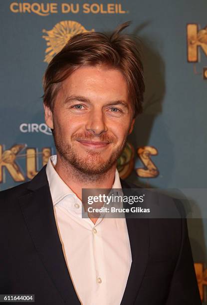 Rick Cosnett poses at The Opening Night of "Cirque du Soleil: Kurios - Cabinet Of Curiosities" at Randall's Island Park on September 29, 2016 in New...