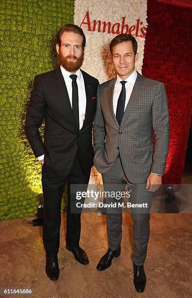 Craig McGinlay and Paul Sculfor attend a VIP preview of the new site for Annabel's, 46 Berkeley Square, on September 30, 2016 in London, England.