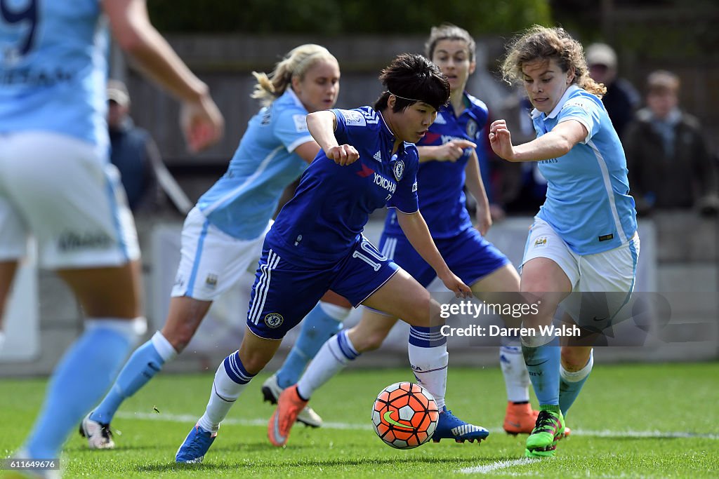 Chelsea Ladies v Manchester City Womens - FA Womens Super League - Wheatsheaf Park