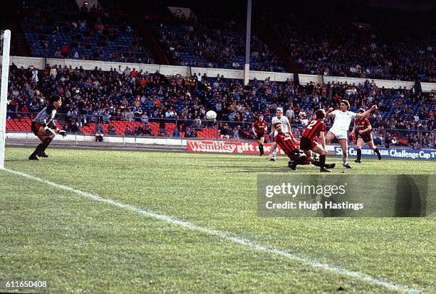 Chelsea 's Colin Lee scores the first of his two goals.