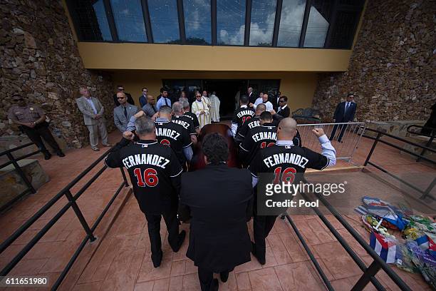 Scenes from the funeral for Jose Fernandez at St. Brendanâs Catholic Church on September 29, 2016 in Miami, Florida.