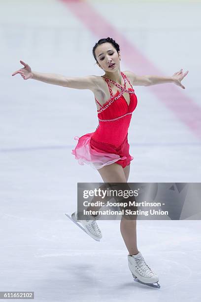 Polina Tsurskaya of Russia competes during the Junior Ladies Free Skating on day two of the ISU Junior Grand Prix of Figure Skating on September 30,...