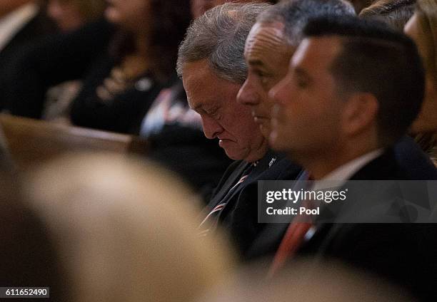 Miami Marlins owner Jeffrey Loria during the funeral for Jose Fernandez at St. Brendan's Catholic Church on September 29, 2016 in Miami, Florida.