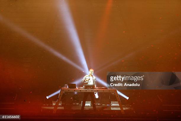 Armin van Buuren performs during his concert "Armin Only Embrace" at Ora Arena in Istanbul, Turkey on September 30, 2016.