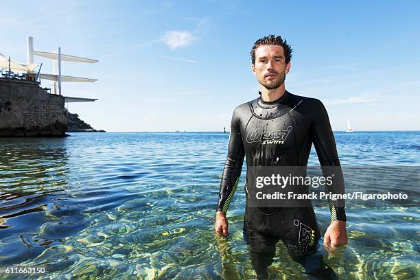 World champion snorkeler, Guillaume Nery is photographed for Le Figaro Magazine on June 10, 2016 in Nice, France. CREDIT MUST READ: Franck...