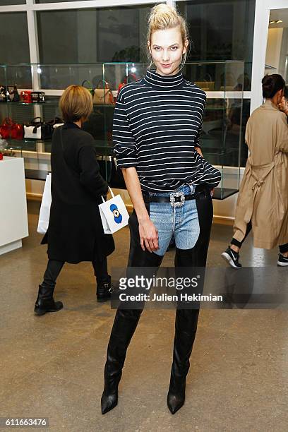 Karlie Kloss attends the "Please Don't Eat the Daisies" : First Fabrizio Vitti Collection as part of the Paris Fashion Week Womenswear Spring/Summer...