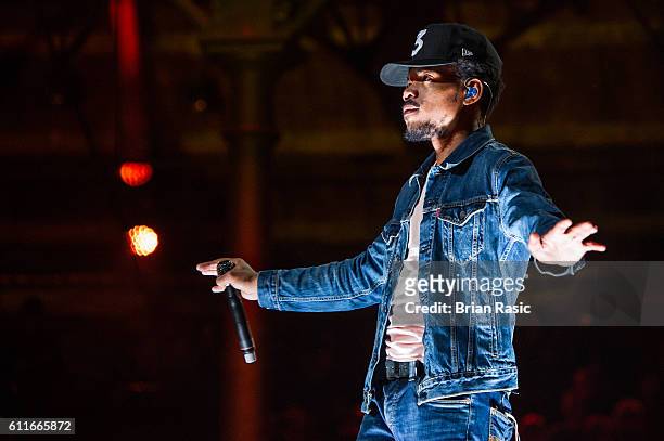 Chance The Rapper performs at the Apple Music Festival at The Roundhouse on September 30, 2016 in London, England.