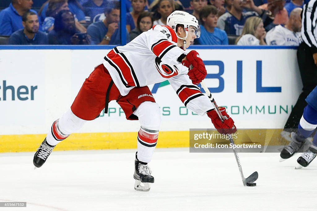 NHL: SEP 27 Preseason - Hurricanes at Lightning