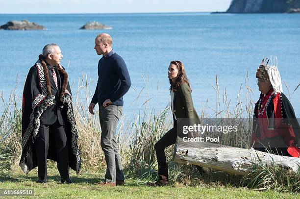 Prince William, Duke of Cambridge and Catherine, Duchess of Cambridge visit the island of Haida Gwaii during the Royal Tour of Canada on September...