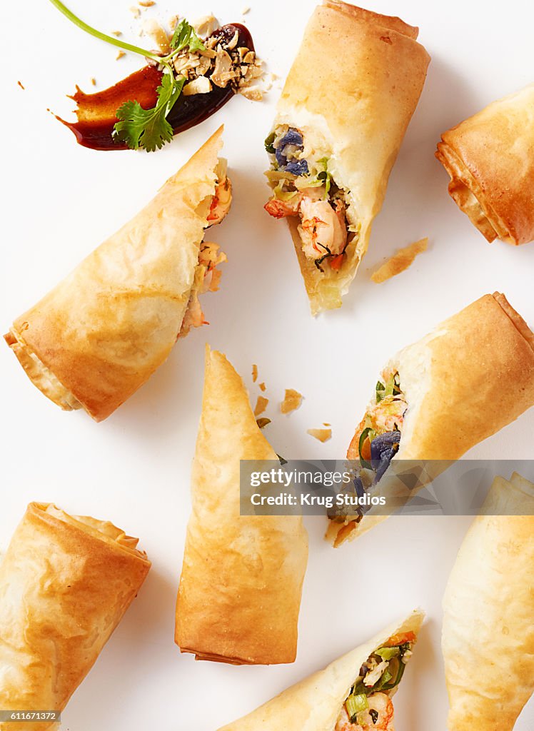 Shrimp Phyllo Spring Rolls